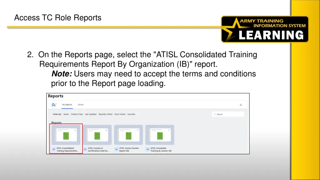 access tc role reports 1