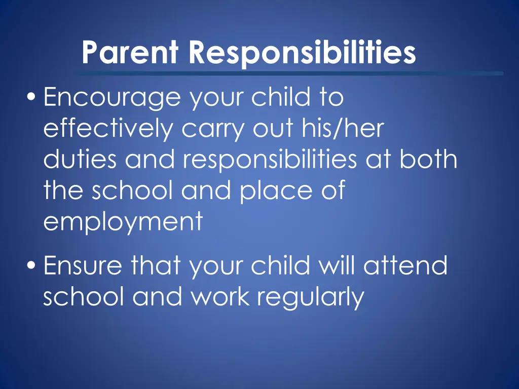 parent responsibilities