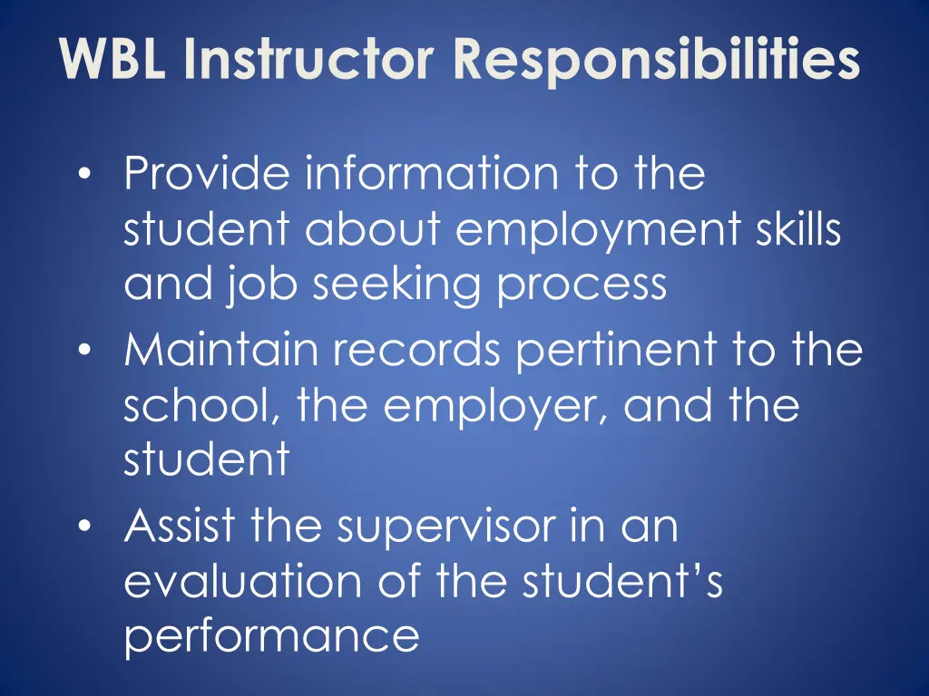 wbl instructor responsibilities 1