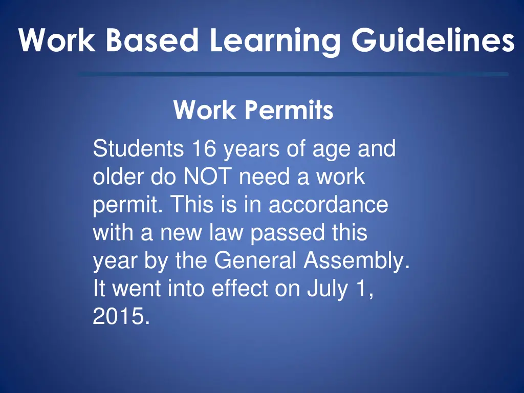 work based learning guidelines 2