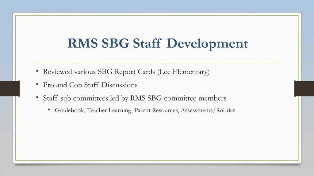 rms sbg staff development