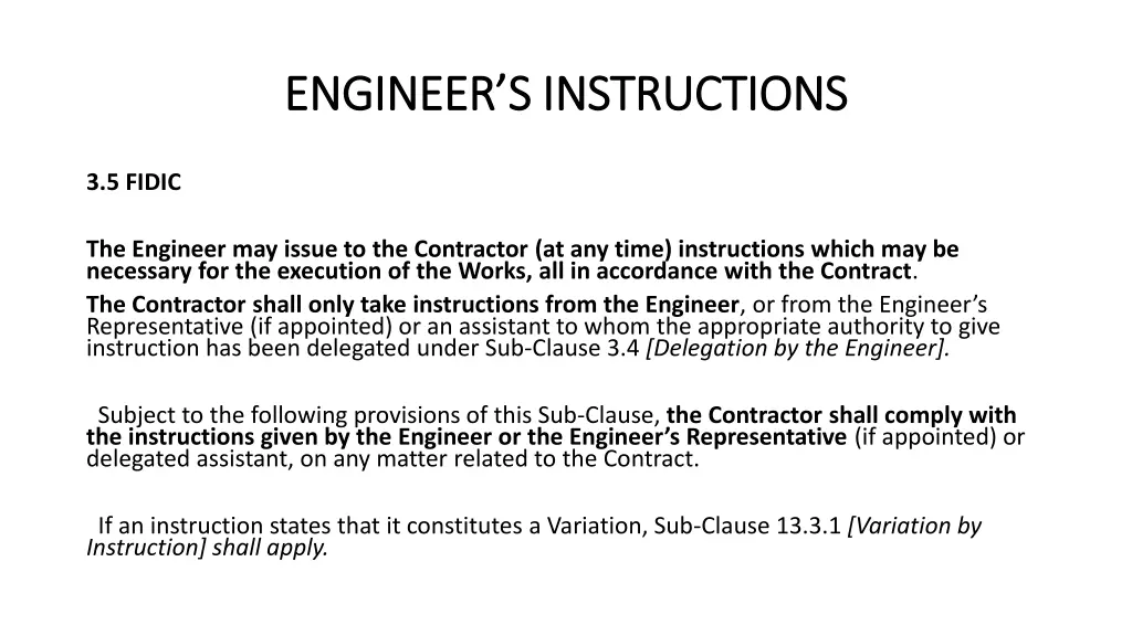 engineer s instructions engineer s instructions 1