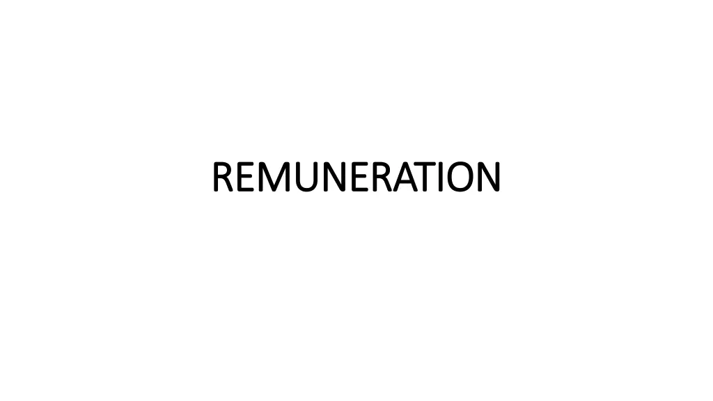 remuneration remuneration