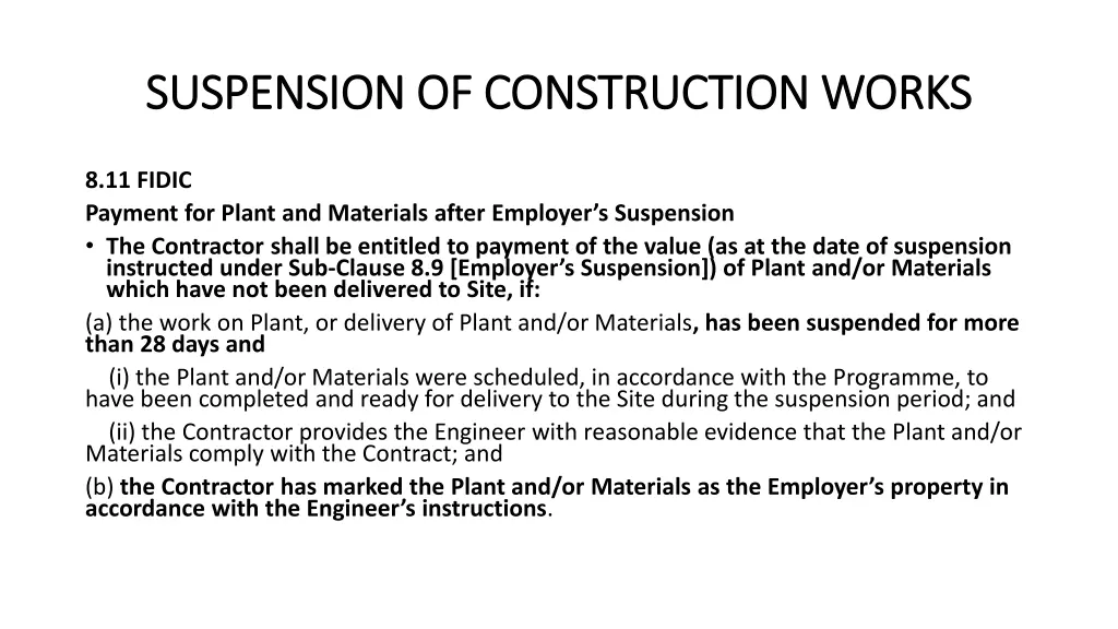 suspension of construction works suspension 2