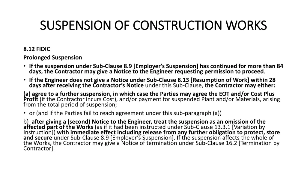 suspension of construction works suspension 3