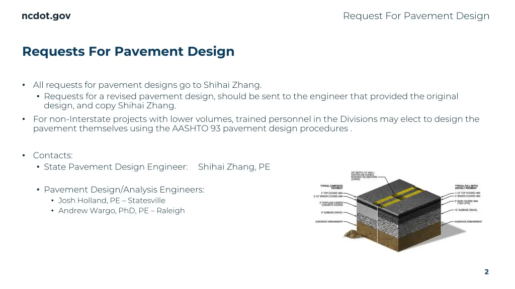 request for pavement design 1