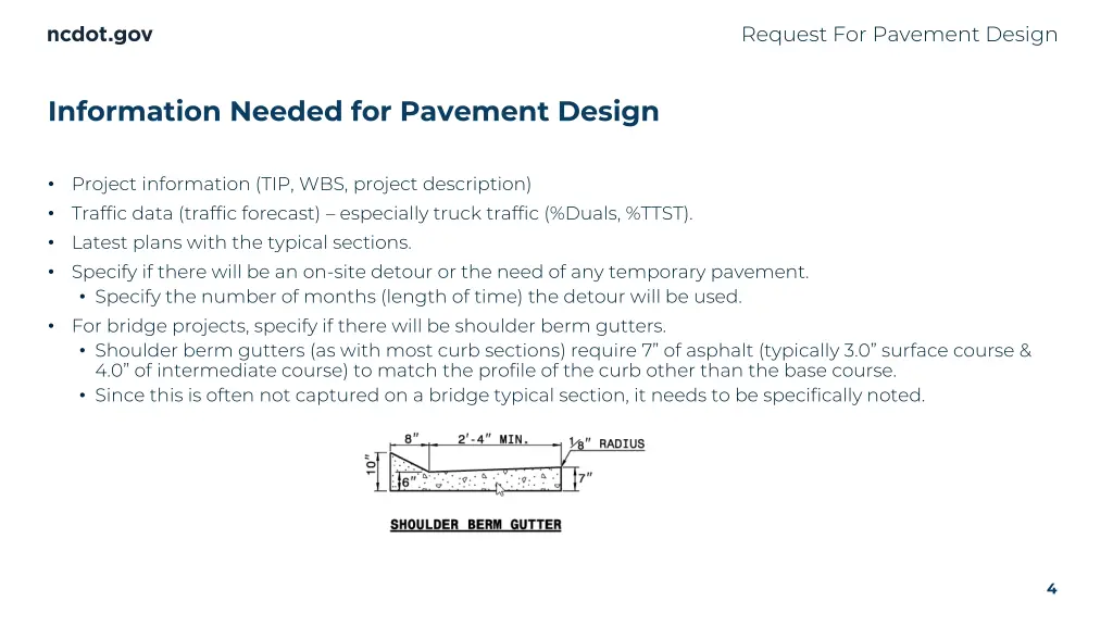 request for pavement design 3