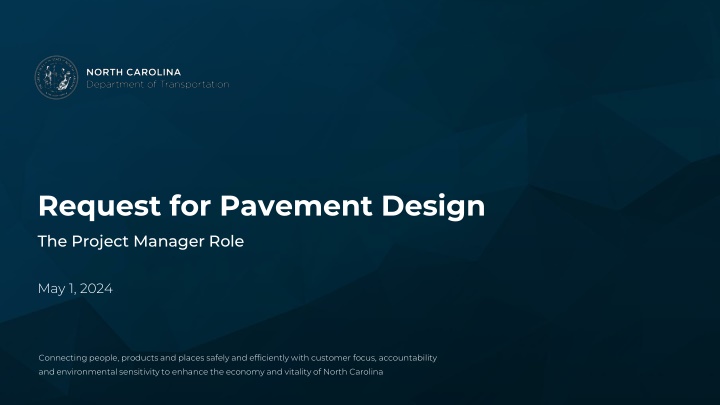 request for pavement design