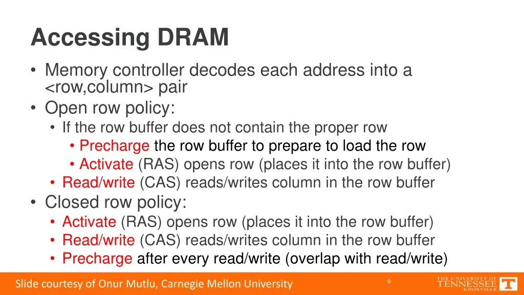 accessing dram memory controller decodes each