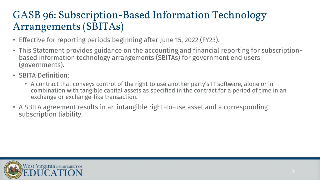 gasb 96 subscription based information technology