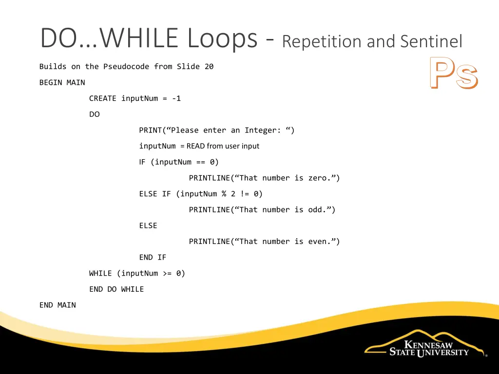 do while loops repetition and sentinel