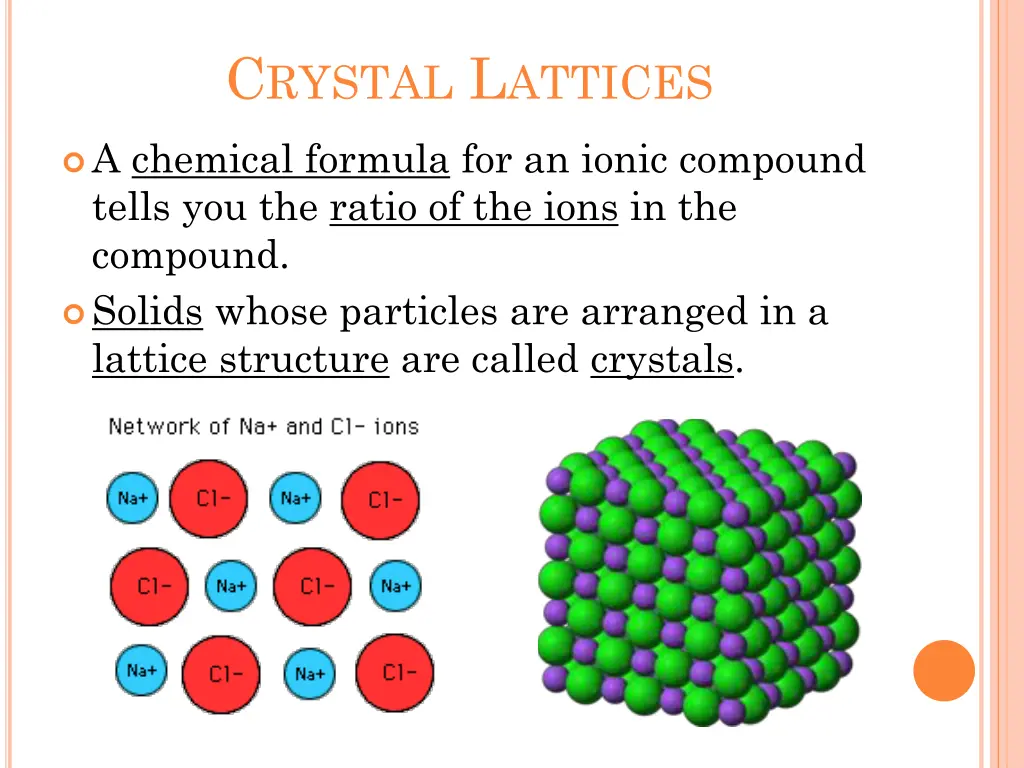 c rystal l attices