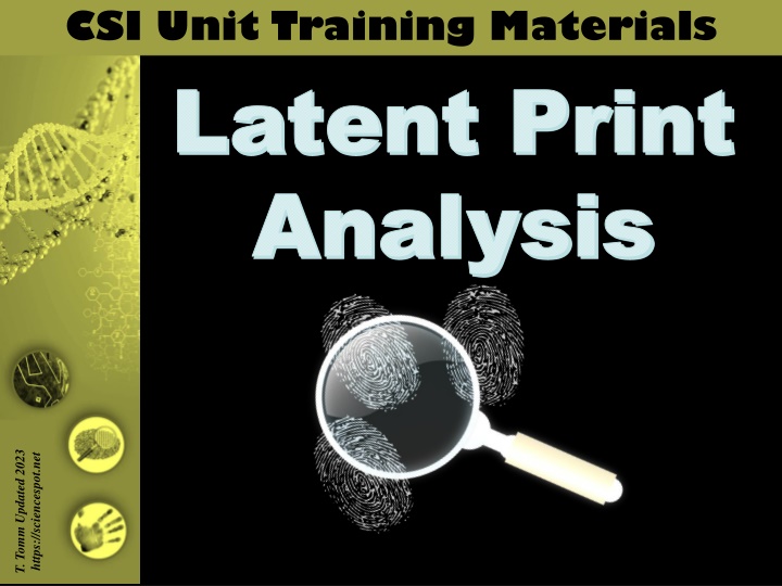csi unit training materials latent print latent