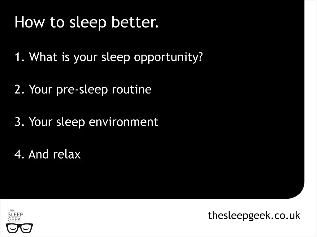 how to sleep better