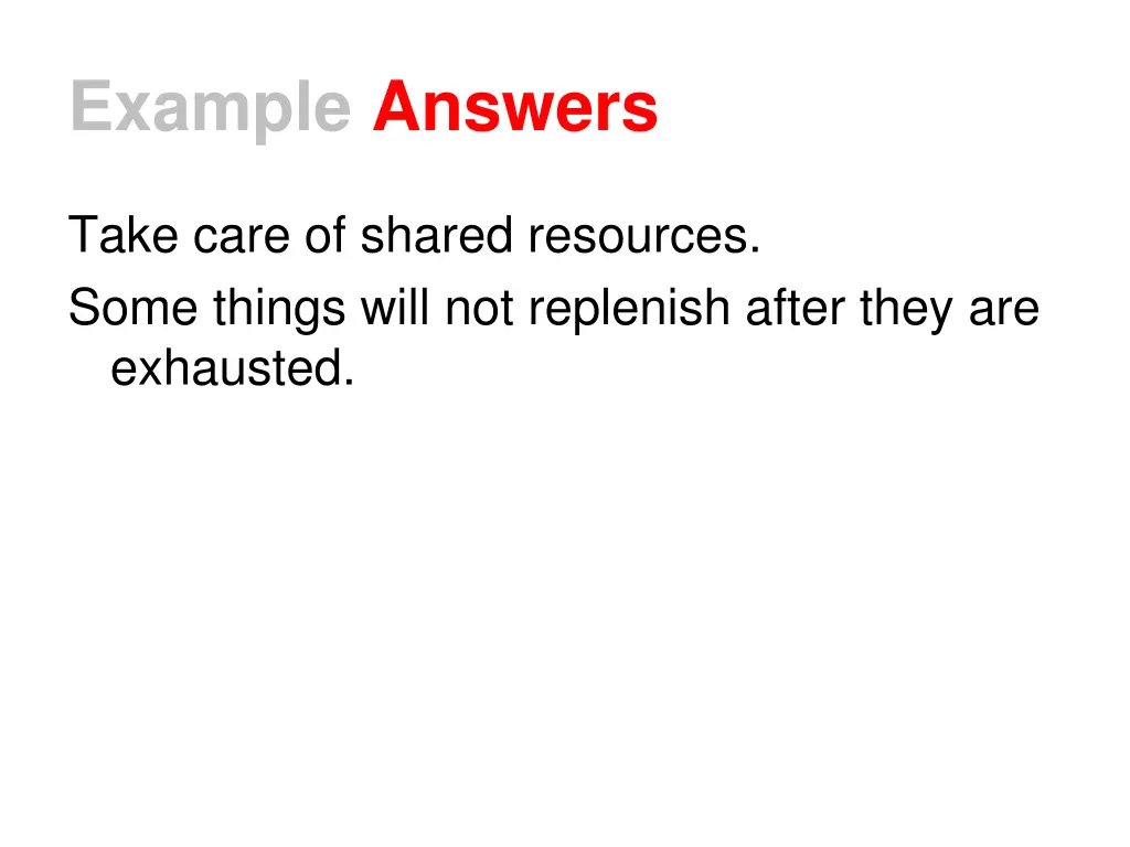 example answers 2
