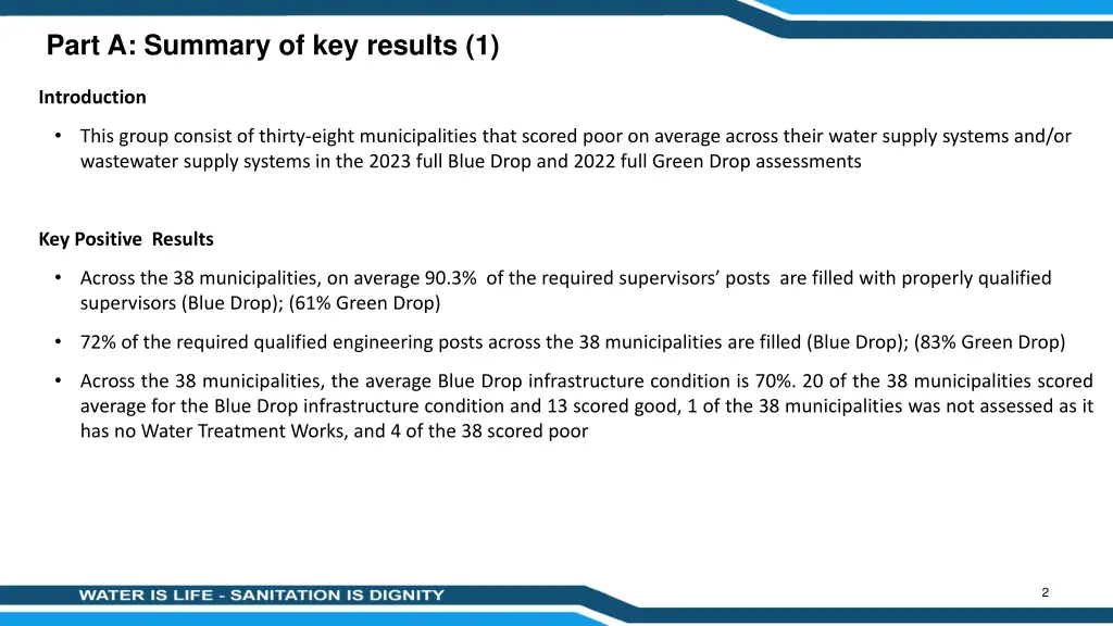 part a summary of key results 1