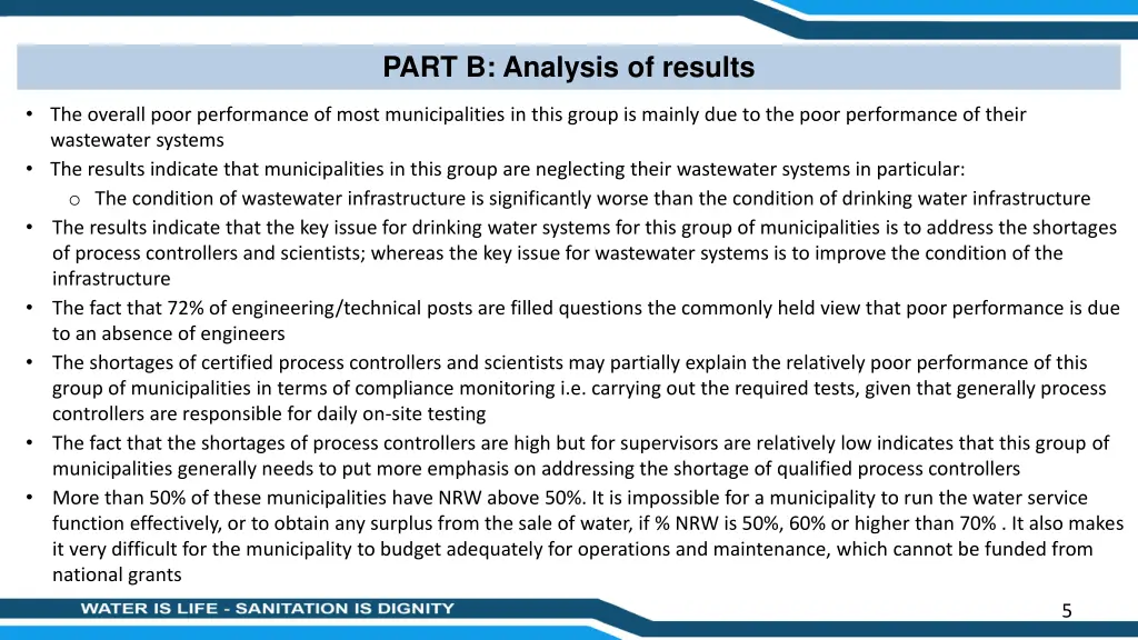 part b analysis of results