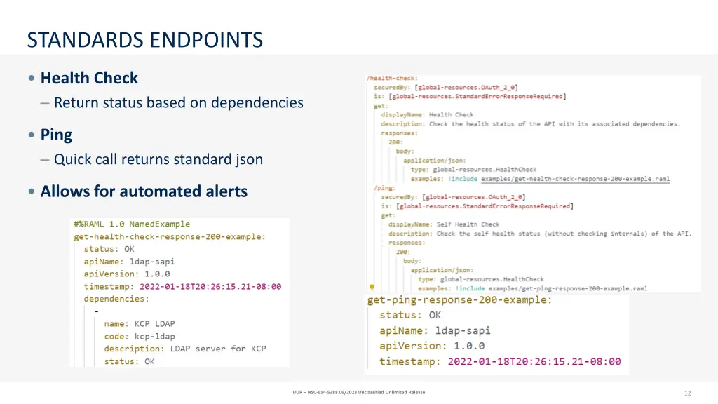 standards endpoints