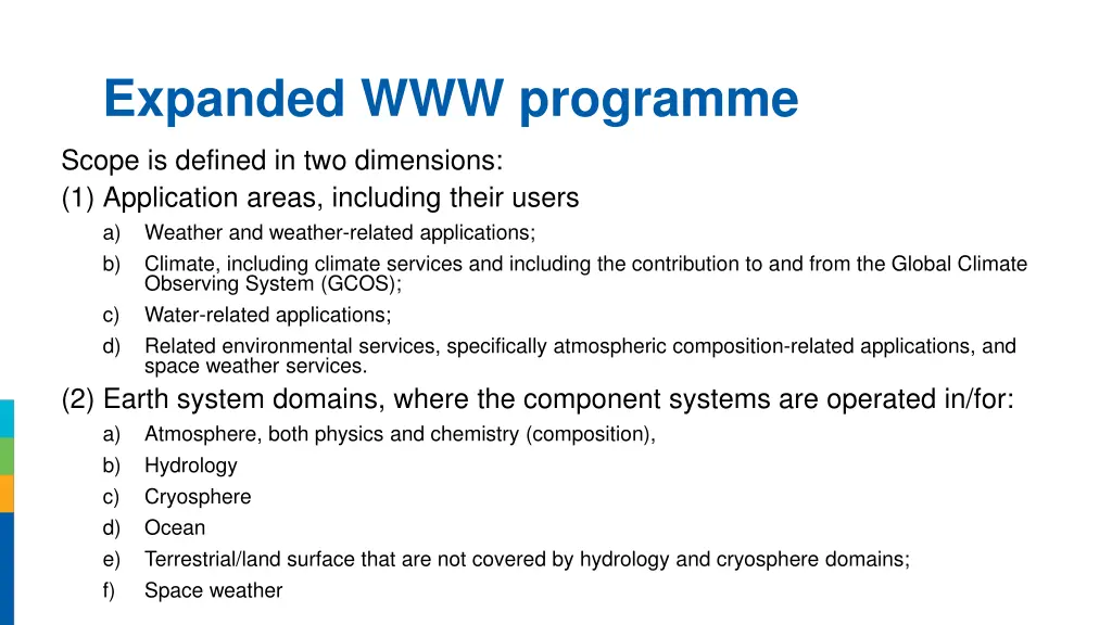 expanded www programme 1