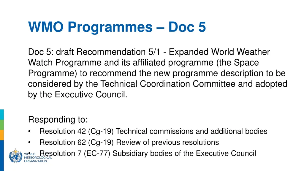 wmo programmes doc 5