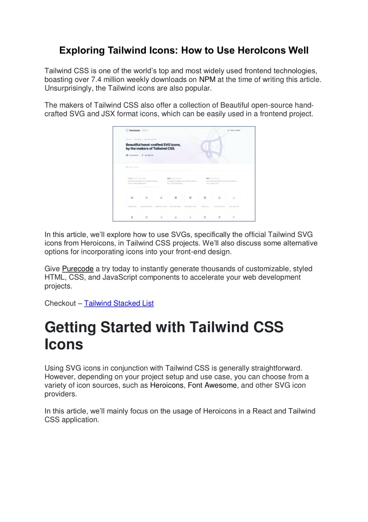 exploring tailwind icons how to use heroicons well