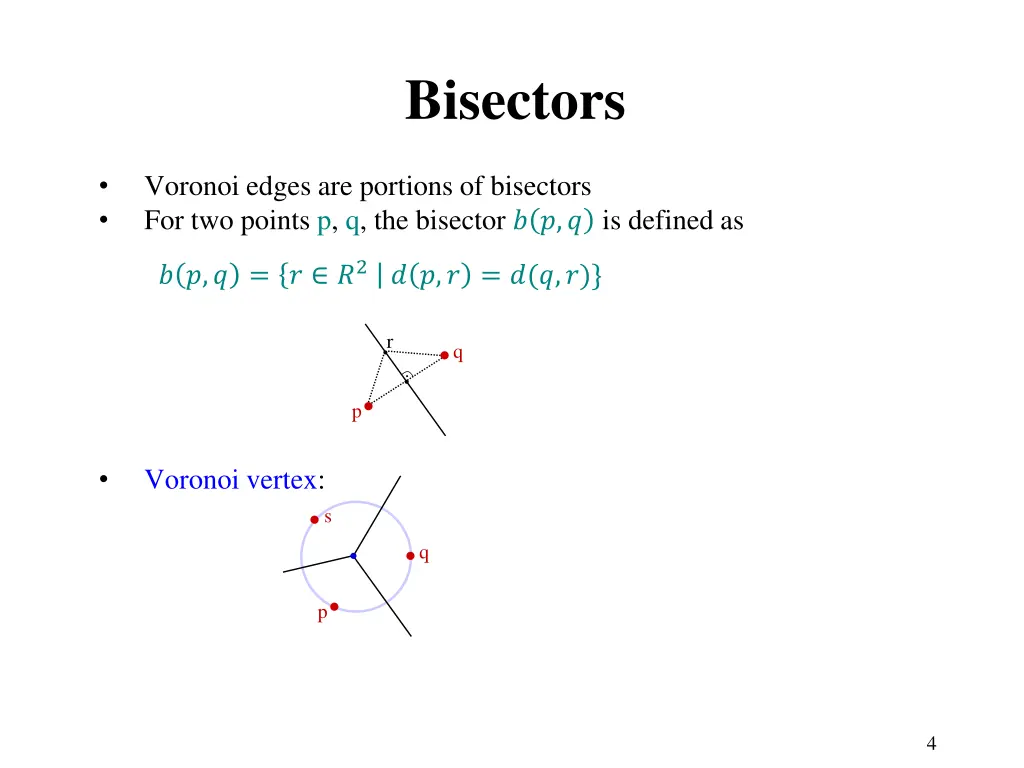 bisectors