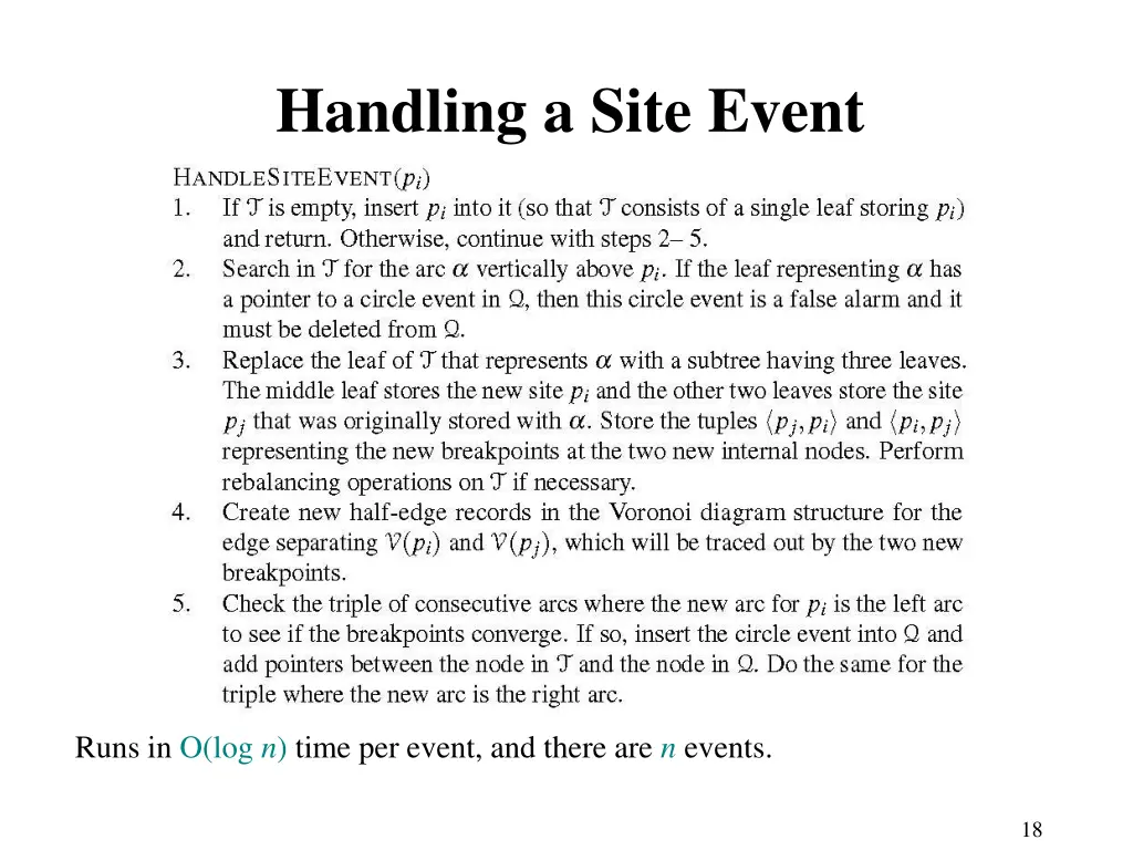 handling a site event