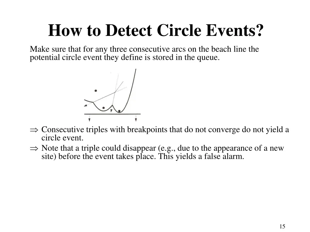 how to detect circle events make sure that