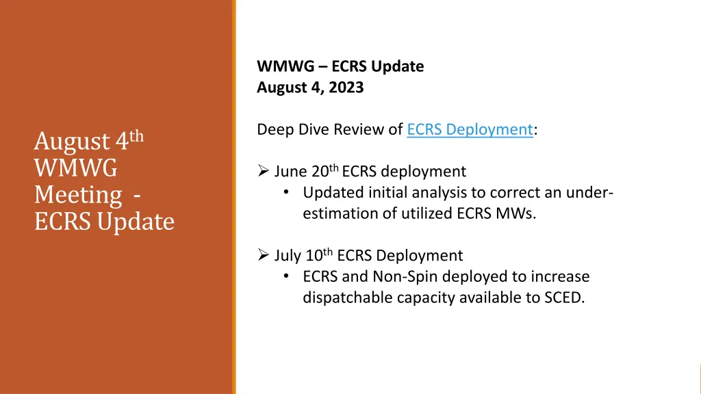 wmwg ecrs update august 4 2023