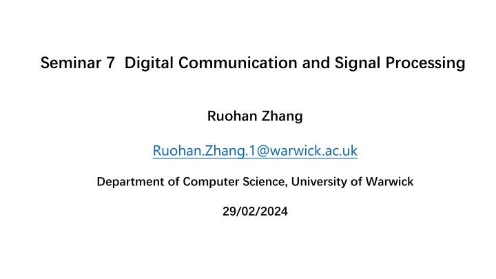 seminar 7 digital communication and signal