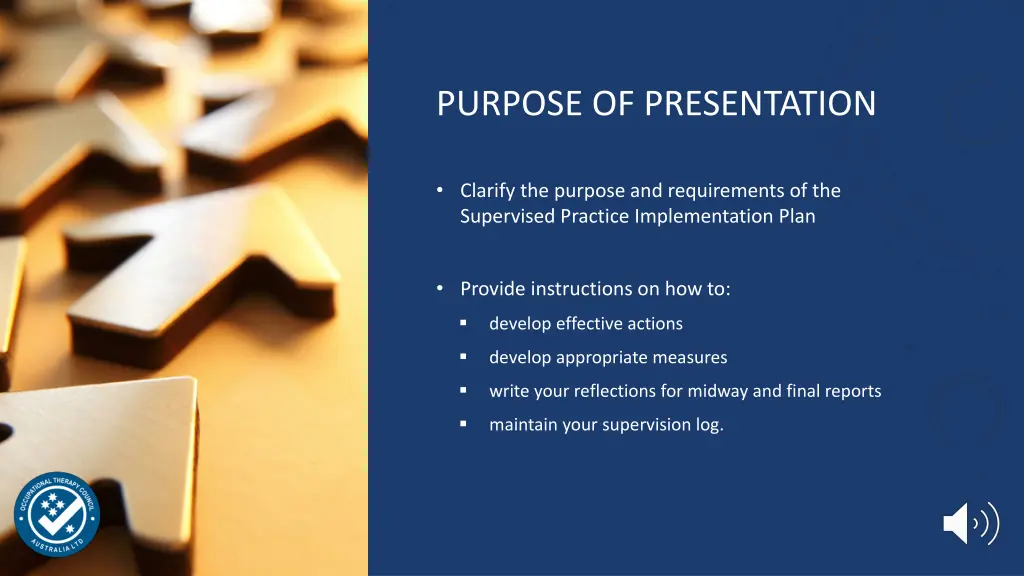 purpose of presentation