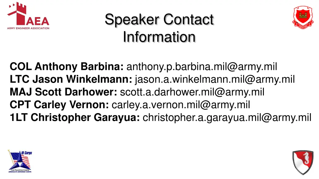 speaker contact information