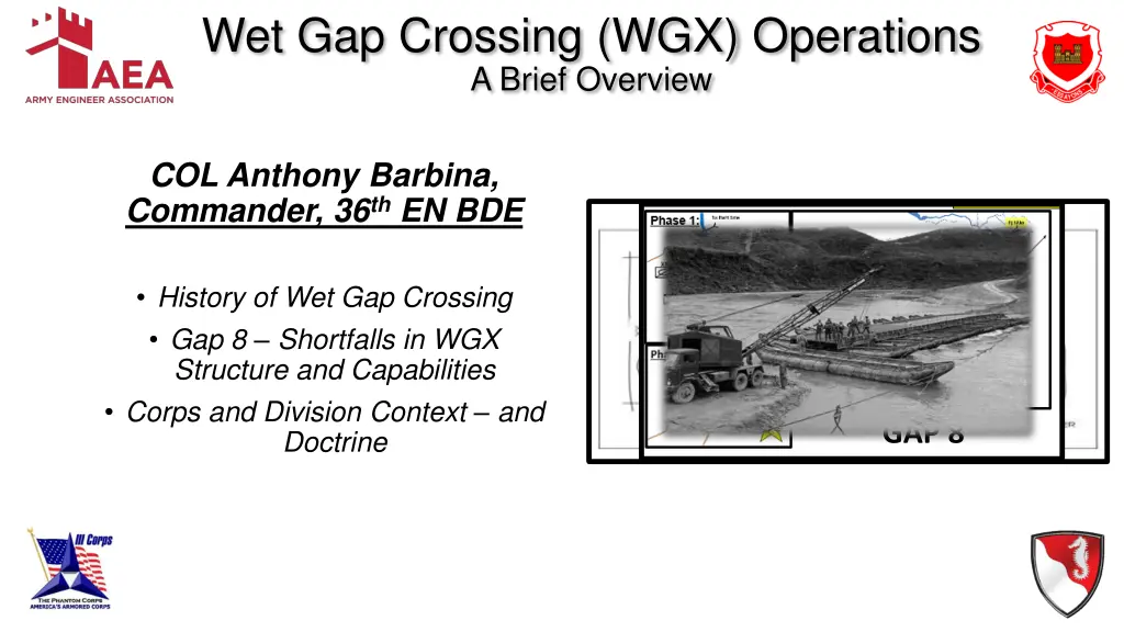 wet gap crossing wgx operations a brief overview