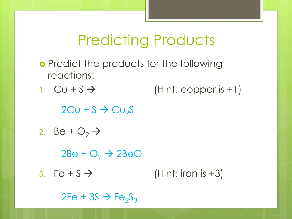 predicting products