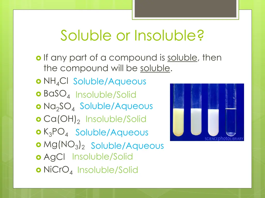 soluble or insoluble