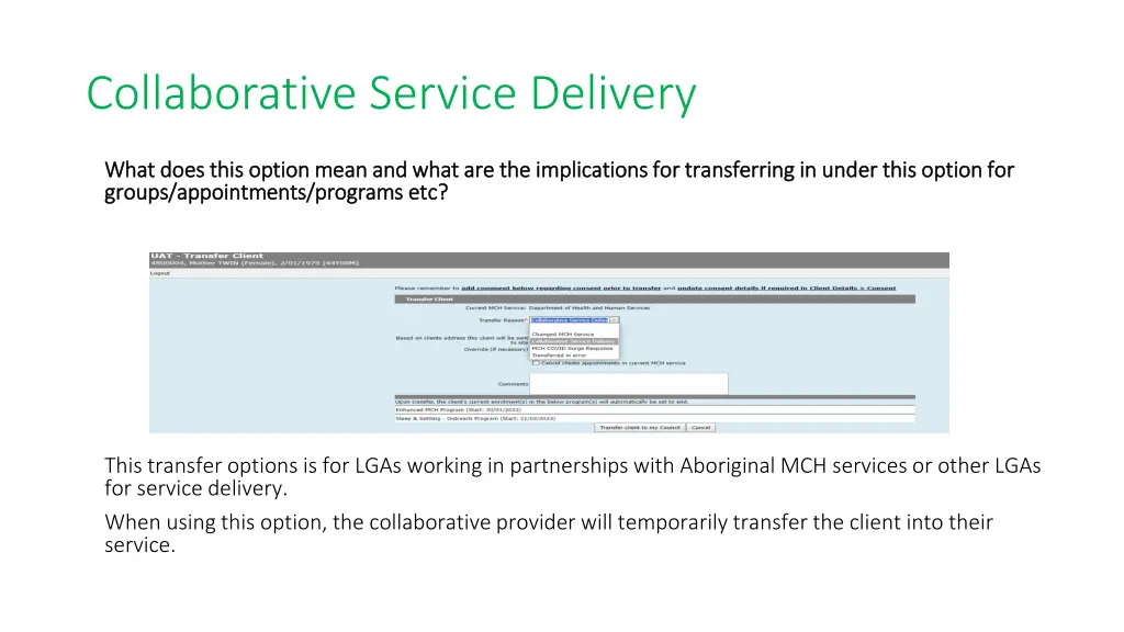 collaborative service delivery