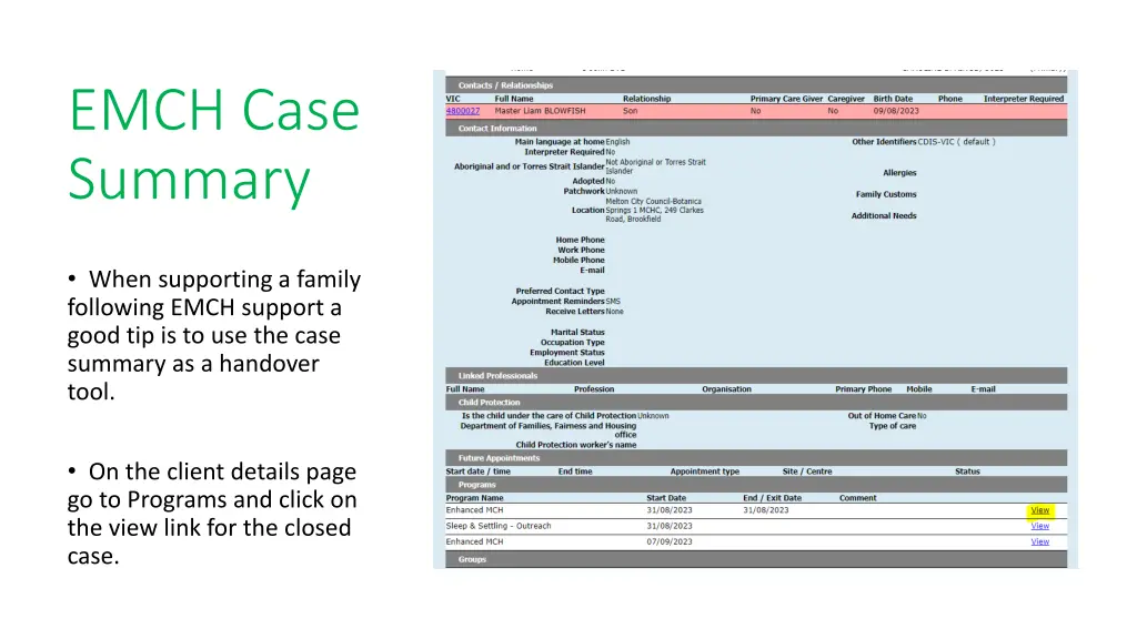 emch case summary