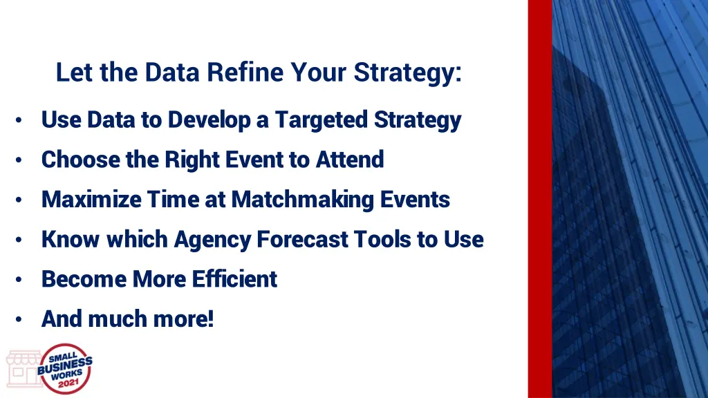 let the data refine your strategy