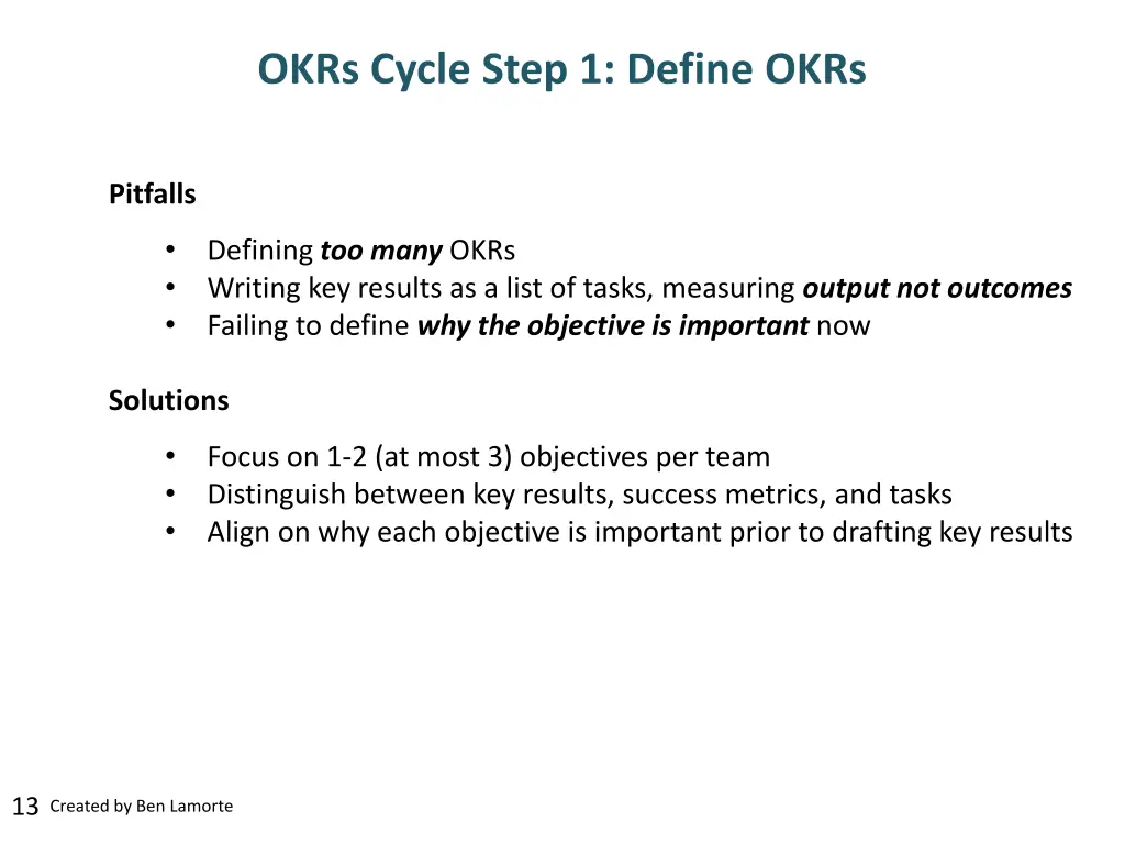 okrs cycle step 1 define okrs