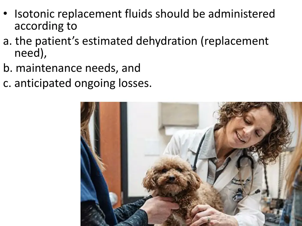 isotonic replacement fluids should