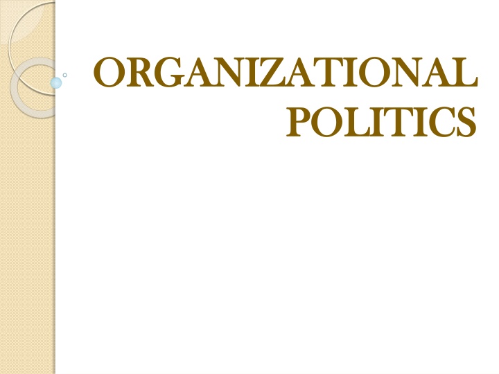 organizational organizational politics politics