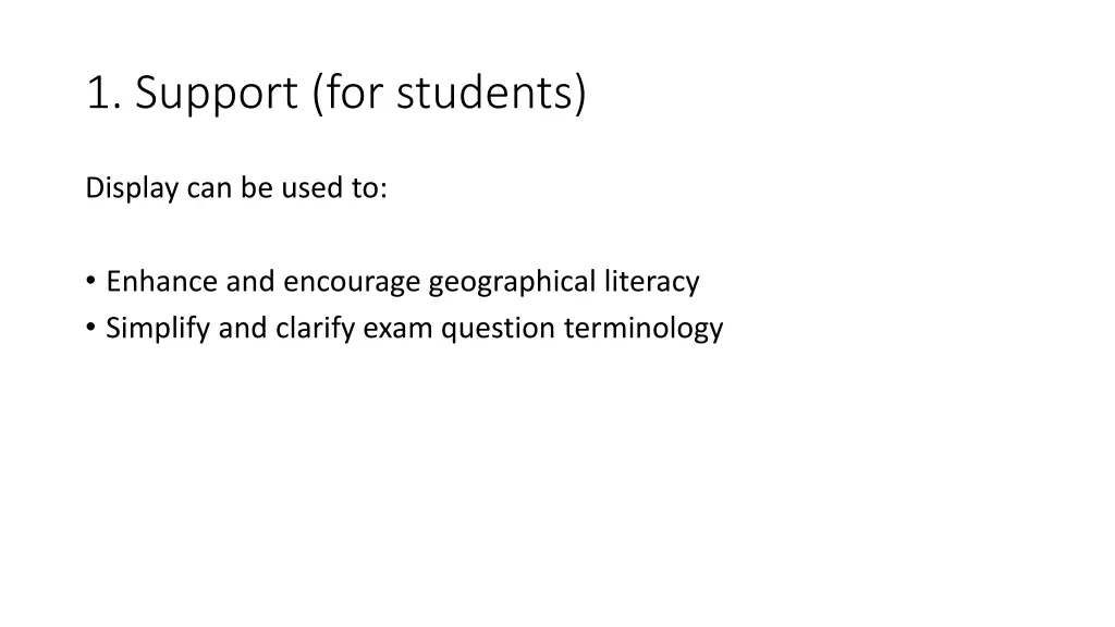 1 support for students