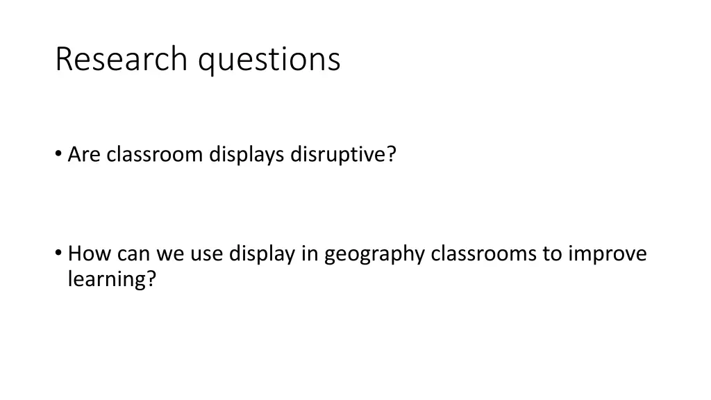 research questions