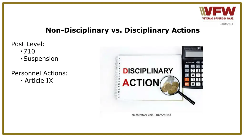 non disciplinary vs disciplinary actions