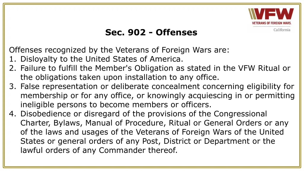 sec 902 offenses