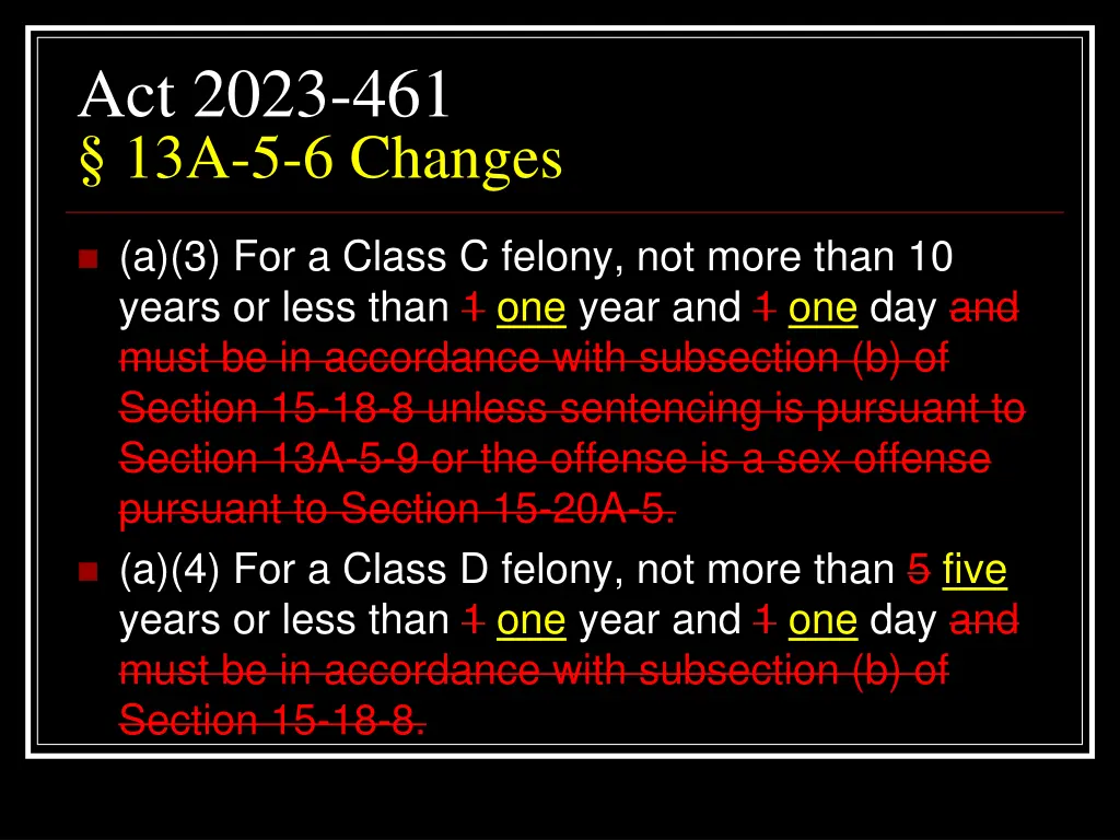 act 2023 461 13a 5 6 changes