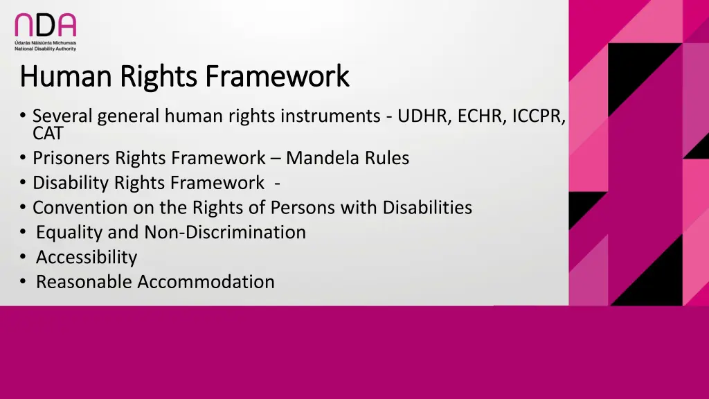 human rights framework human rights framework