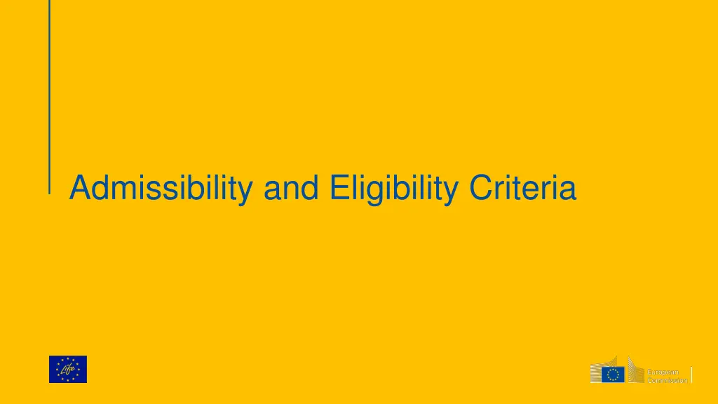 admissibility and eligibility criteria