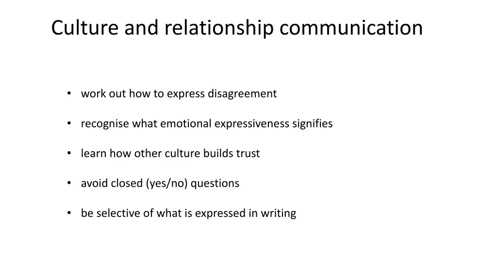 culture and relationship communication 2