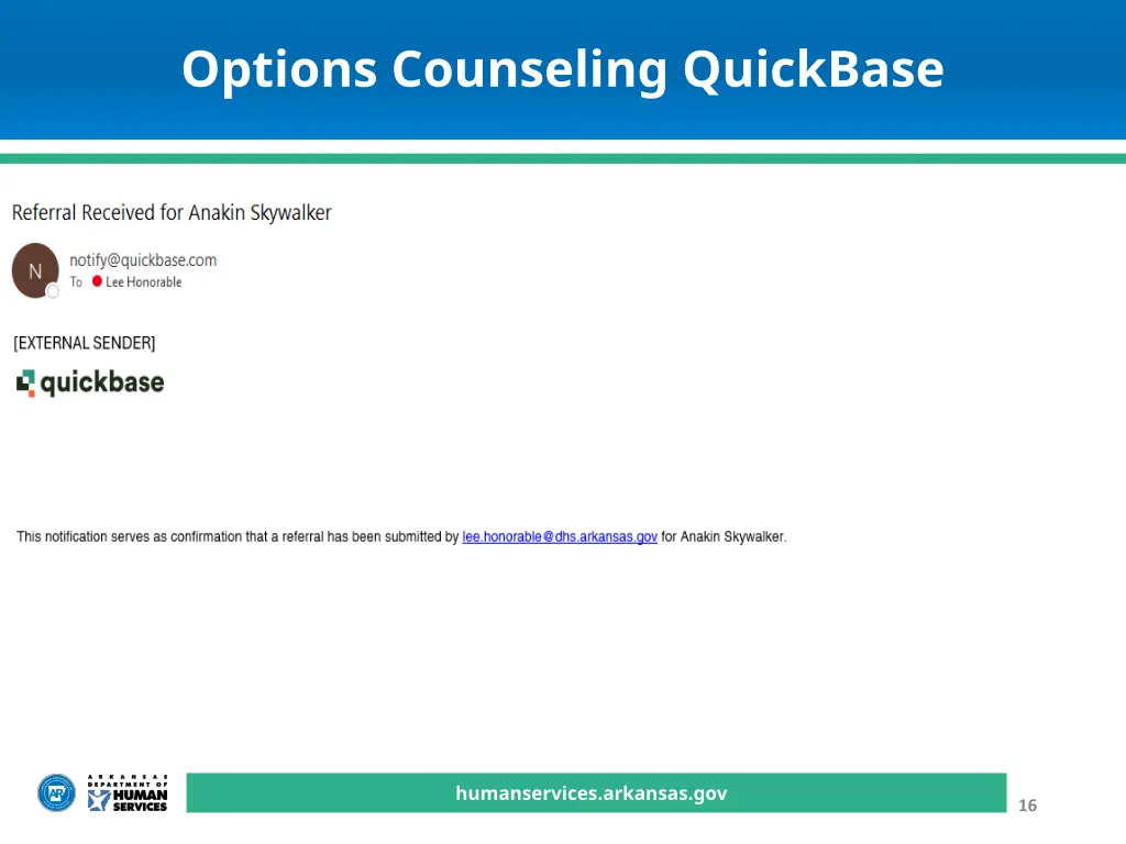 options counseling quickbase 13